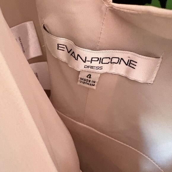 Evan Picone dress nude surplice bow fairy flutter empire cocktail party midi 4 S - Picture 8 of 8